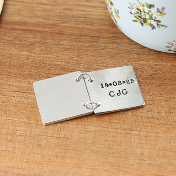 Godfather Keepsake Christening Gift Pewter Mini Folding Card, 4 of 5