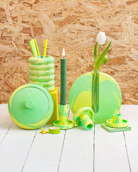 Colourful Round Jesmonite Test Tube Vase, 5 of 9