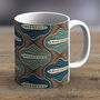 Grey And Green African Print Fabric Mug 19, thumbnail 2 of 2