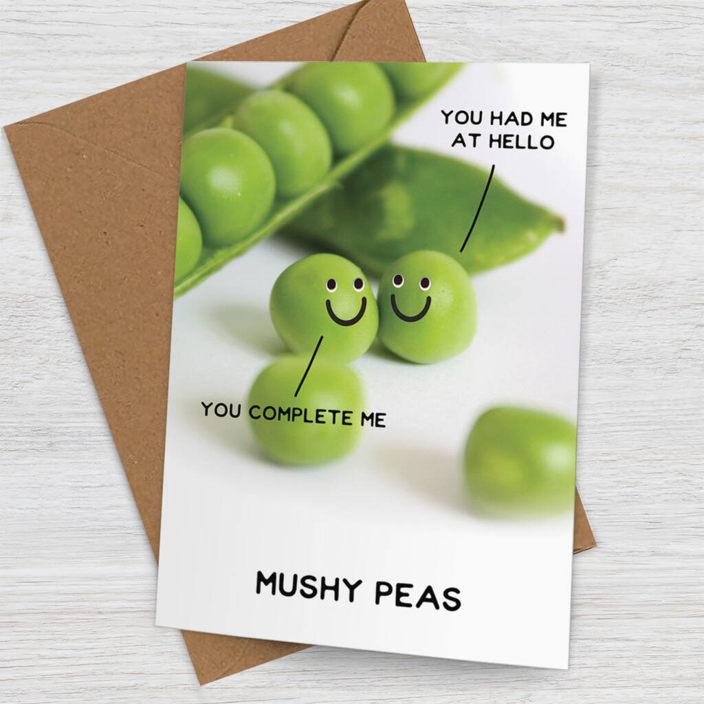 'Mushy Peas' Anniversary/Valentine's Day Card