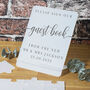 Classic Script Acrylic Sign Our Wedding Guest Book Sign, thumbnail 1 of 2