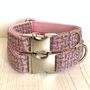 Spiced Pear Harris Tweed Dog Collar, thumbnail 2 of 3