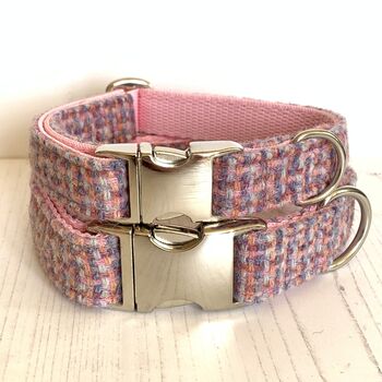 Spiced Pear Harris Tweed Dog Collar, 2 of 3
