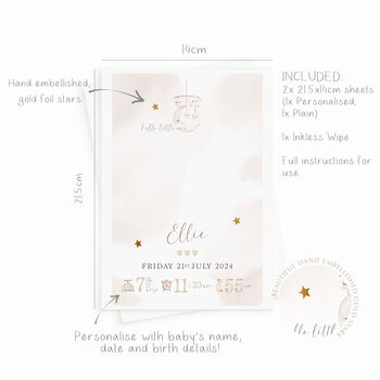 Personalised Inkless Print Kit With Gold Foil Elements, 8 of 10