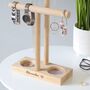Personalised Jewellery Stand In Light Oak, thumbnail 4 of 10