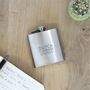 Personalised Stainless Steel Hip Flask, thumbnail 1 of 8