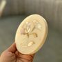 Marble Inlay Coasters, Set Of Four, Dull Gold On White, thumbnail 6 of 11