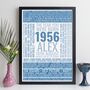 Personalised 70th Birthday Print Gift Year Facts 1956, thumbnail 7 of 12
