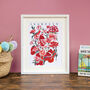 January Carnations Birth Flower Print And Name, thumbnail 2 of 4