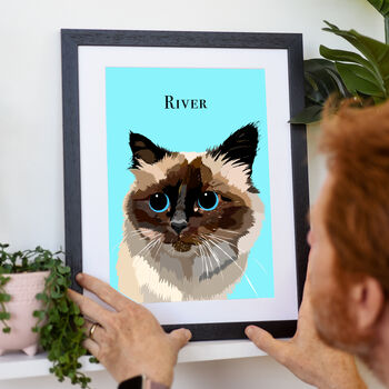 Personalised Cat Portrait Digital Illustration, 3 of 4