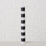 Black Striped Taper Dinner Candles : Set Of Four, thumbnail 2 of 5