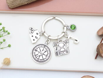 Personalised Camping Keyring Scouts And Guides, Hiking Gift, 5 of 8