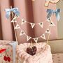 Rococo Bow Bunting Cake Topper, thumbnail 2 of 3