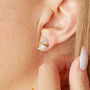 Crescent Moon Gemstone Earrings, thumbnail 2 of 6