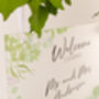 Foliage Wedding Welcome Sign In Frosted, thumbnail 6 of 8