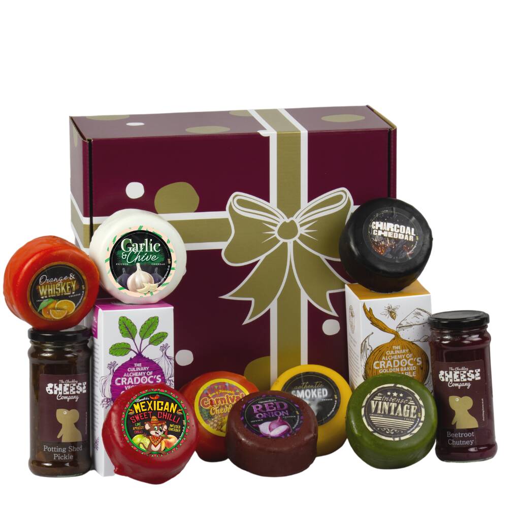 Waxed Cheese Truckle, Chutney And Biscuits Hamper, 1 of 9