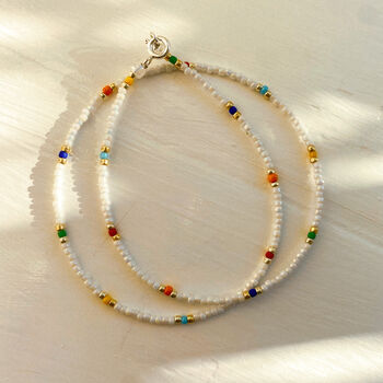 Multi Coloured Beaded Necklace, 4 of 4