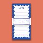 Blue Magnetic List Pad Colourful Stationery, thumbnail 1 of 6