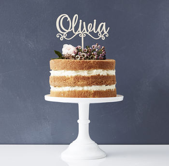 Personalised Decorative Name Cake Topper, 7 of 7