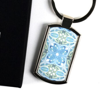 'Suzanne' Art Deco Handprinted Keyring, 4 of 10