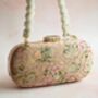 Amelia Pink Oval Brocade Clutch, thumbnail 3 of 5