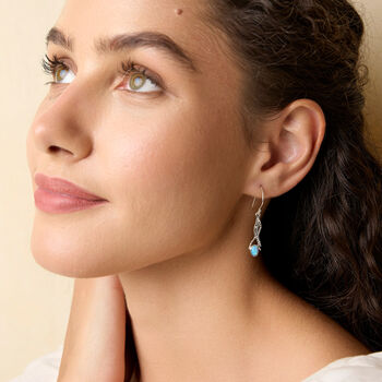 Silver Tresses Opal Drop Earrings, 2 of 5