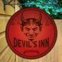 Devils Inn Personalised Home Pub Sign Man Cave Sign, thumbnail 2 of 9