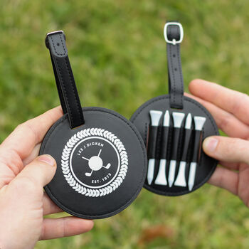 Personalised Golf Tag And Tees Bag Accessory For Him, 3 of 5