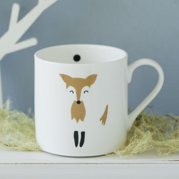 Mr Fox Personalised Hand Decorated China Mugs And Cups, 2 of 4
