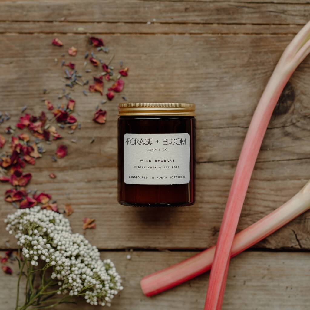 Forage + Bloom Wild Rhubarb Candle By Quince & Cook