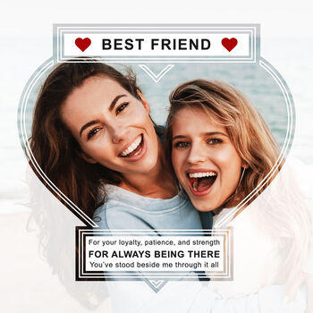Best Friend In The World Personalised Photo Slate Gift For Friends, 3 of 6