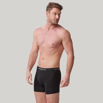 Multipack Four Pairs Of Men's Bamboo Trunks In Black, 3 of 6