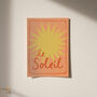 Le Soleil Illustrated Sun Giclee Print, thumbnail 3 of 11
