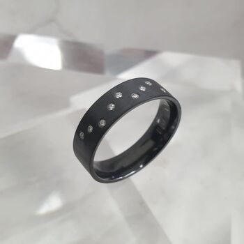 Diamond Scatter Set Zirconium Ring, 6 of 12