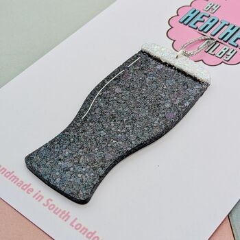 Pint Of Beer Glitter Christmas Tree Decoration, 4 of 4