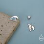 The Great Wave Sterling Silver Enamel Stud Earrings, thumbnail 5 of 11