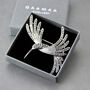 Large Marcasite Silver Hummingbird Brooch, thumbnail 3 of 10