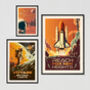 Set Of Three Space Themed Retro Unframed Posters, thumbnail 4 of 7