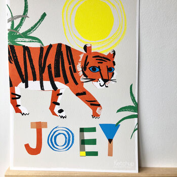 Tiger Personalised Name Print, 10 of 12