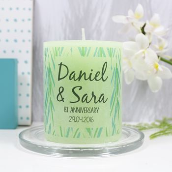 Personalised Anniversary Patterned Coloured Candle, 8 of 12