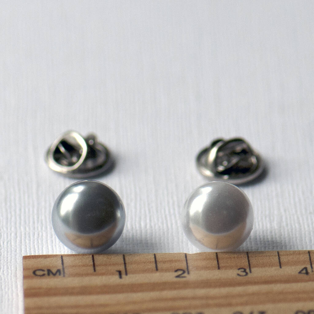 Silver Or White Faux Pearl Push Pin By Grace & Valour