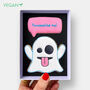 Vegan Personalised Ghosted Halloween Letterbox Iced Cookies, thumbnail 1 of 11