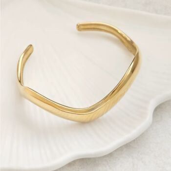 Thick Wave Cuff Bangle, 2 of 7