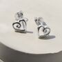 Sterling Silver Delicate Spiral Heart Earrings, thumbnail 4 of 11