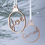 Personalised Name Christmas Bauble, thumbnail 1 of 10