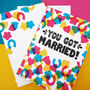 Wedding Confetti Congratulations Card, thumbnail 3 of 5
