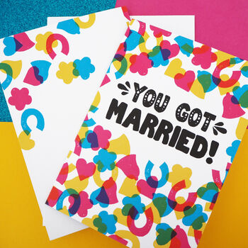Wedding Confetti Congratulations Card, 3 of 5