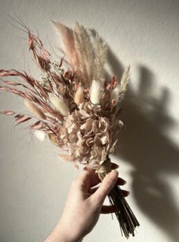 Blush Hydrangea Dried Flower Posy With Jar, 8 of 10