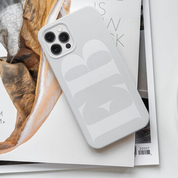 Personalised White Initials Phone Case, 2 of 9