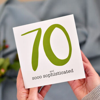 70 And So Sophisticated 70th Birthday Card, 3 of 5